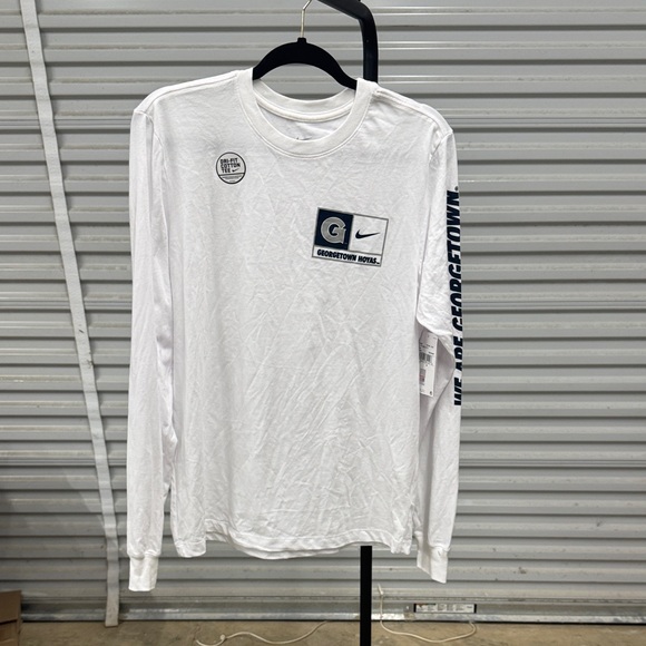 Nike White Georgetown Long Sleeve Tee - Picture 1 of 3